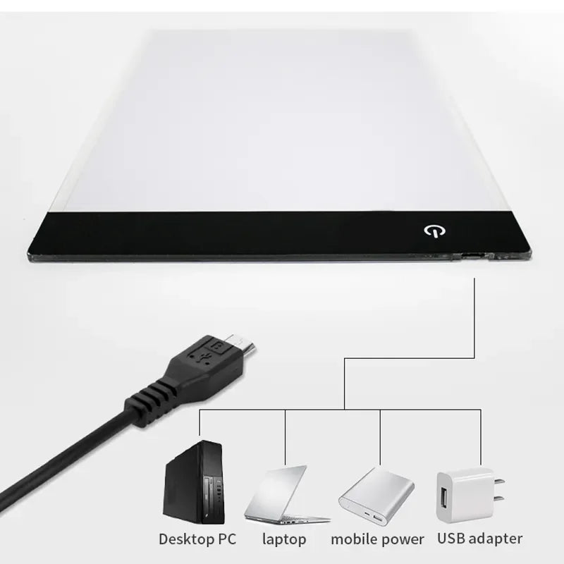 A4 Led Drawing Copy Board Kids Toy To Draw Tablet 3 Level Dimmable AliExpress