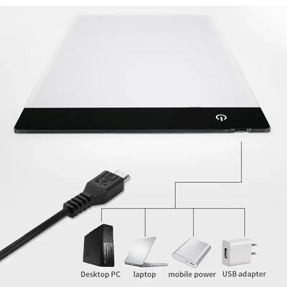 A4 Led Drawing Copy Board Kids Toy To Draw Tablet 3 Level Dimmable AliExpress
