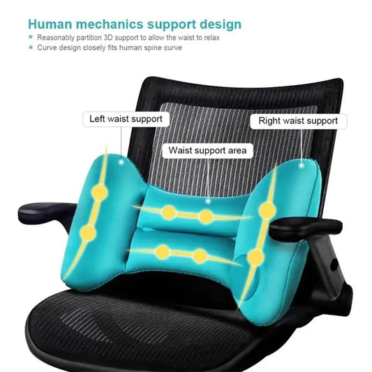 Inflatable Travel Pillow Back Lumbar Support Air Cushion Neck Waist