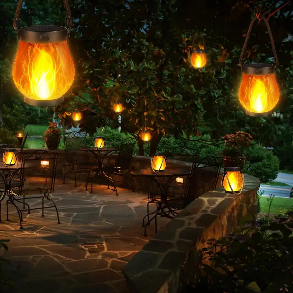 Farol de Llama Danzante – ¡Ambiente romántico y acogedor para tu patio!