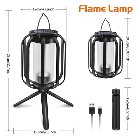 Flickering Firelight Lantern – Weatherproof & Wireless for Outdoors!
