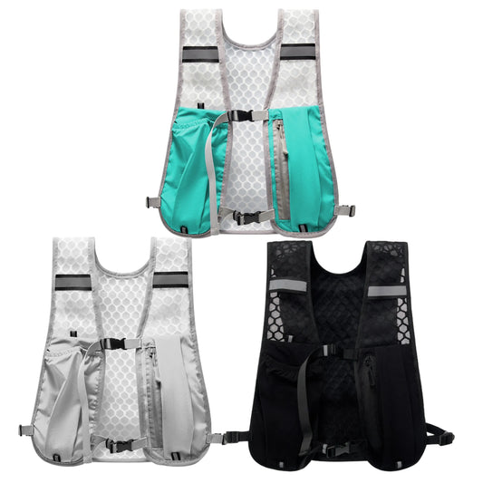 Running Water Bottle Storage Vest Lightweight  Running Vest Reflective Hydration Water Chest Pack With Phone Holder Cycling Vest