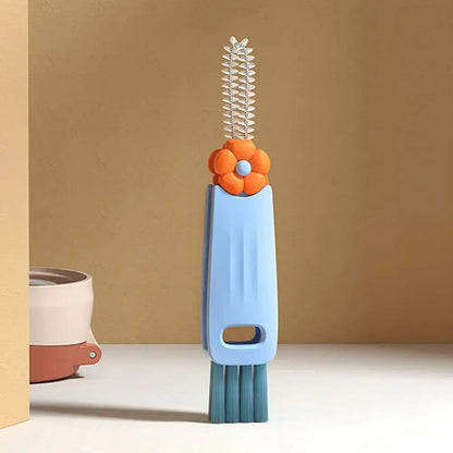 Multifunctional Brush Stiff Bristle Cup Lid Brush for Bottles Gaps