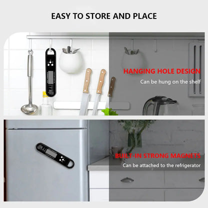 Digital Meat Thermometer Instant Read Food Thermometer with Foldable Probe Candy Thermometer for Kitchen Baking BBQ Universal Marketplace Store