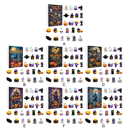Halloween Advent Calendar 2025 with 24Pcs Horror Figures Halloween Countdown Calendar Spooky Advent Calendar for Kids and Adults