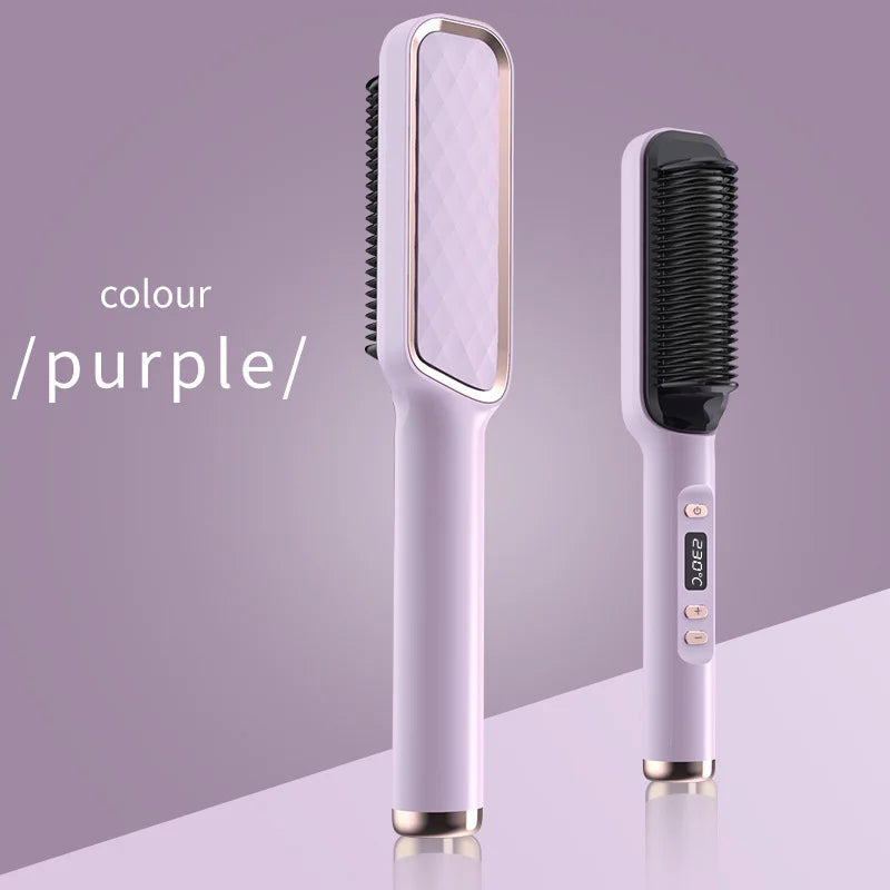 Electric Hot Comb Multifunctional Straight Hair Straightener Comb Negative Ion Anti-Scalding Styling Tool Straightening Brush Stone's Store
