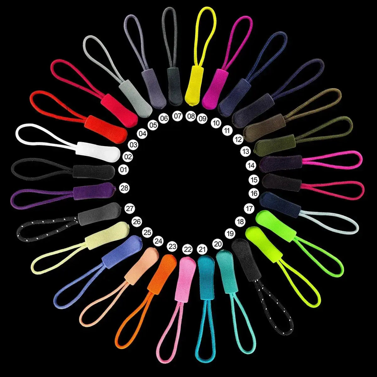 10pcs Colorful Zipper Puller Cord Zip Puller Replacement Ends Lock AliExpress