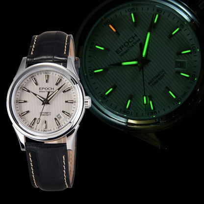 Signature - Silver Rose Gold Case with Brown Arabic Dial (Crystal Bezel) LEAIYAO Store