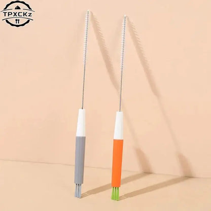 3 In 1 Cup Cover Straw Cleaning Brush Multi-functional Bottle Cleaning