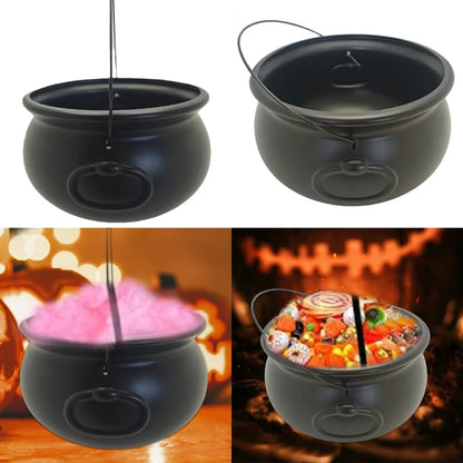 Oversized Witches Cauldron Kettle Candy Container 12" Sweets Bowl Bucket Halloween Party Accessories and Decoration