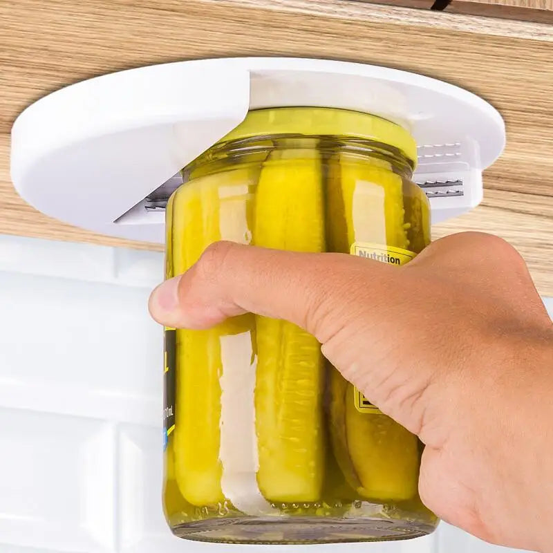Multifunction Can Opener Cabinet Under Jar Opening Tool Professional Bottle Quick Opener Fast Lid Remover Kitchen Accessories Global Home Furnishing Store