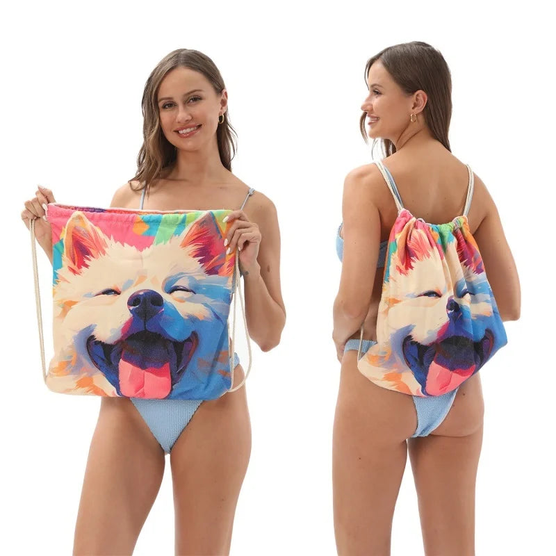 BeachFlip Towel Bag Carry All Beach Organizer For Towel Sunscreen And Essentials