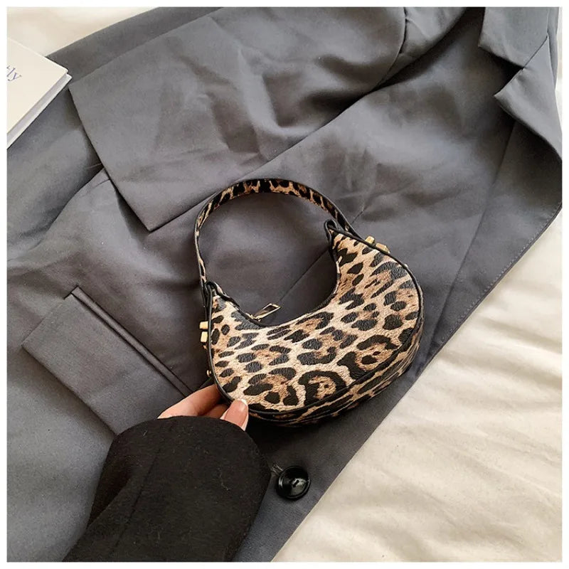 Fashionable Women's Bag, Chic Mini Tote Bag Temperament Leopard PU Leather Handbag Purse for Women Evening Party Date Daily Wear