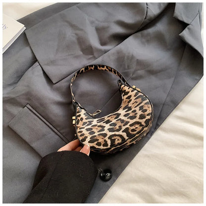 Fashionable Women's Bag, Chic Mini Tote Bag Temperament Leopard PU Leather Handbag Purse for Women Evening Party Date Daily Wear