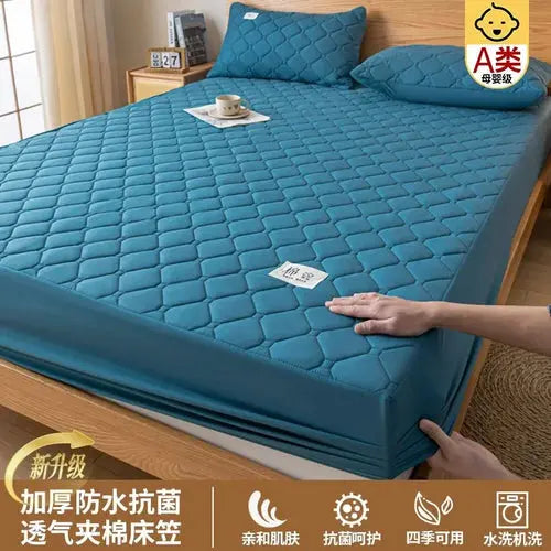 Funda protectora lavable acolchada, impermeable y antipolvo para colchón