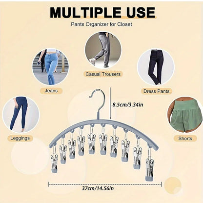 Clip & Tidy – ¡Colgador de metal para pantalones de yoga que organiza tu armario a la perfección!