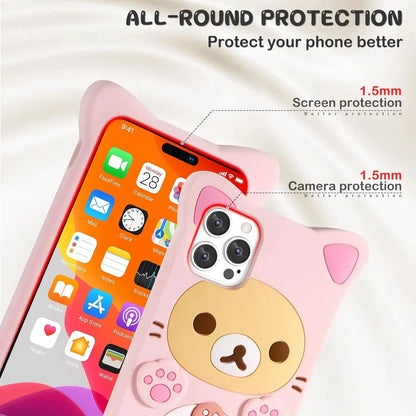 Rilakkuma Cat Bear For iPhone 16 15 14 13 12 11 Pro Max Xs XR 6 7 8 AliExpress