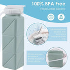 620ml Collapsible Water Bottle Cup with Straw Lid Leakproof BPA Free AliExpress
