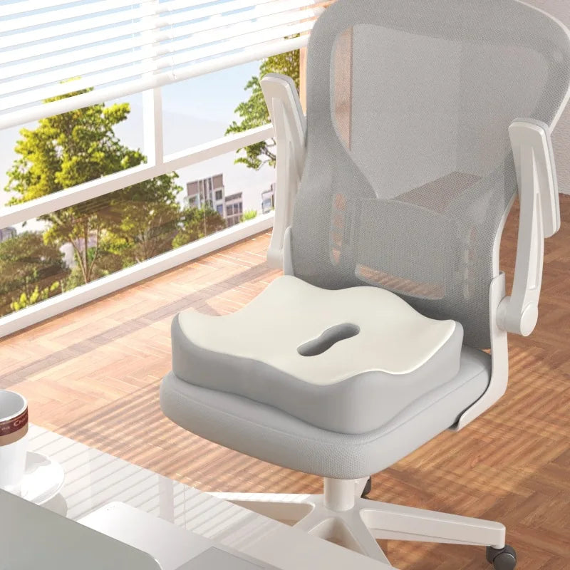 Ergonomic Office Seat Cushion】3-Zone Memory Foam Lumbar Support Pillow Breathable Posture Corrector for Car Office Wheelchair