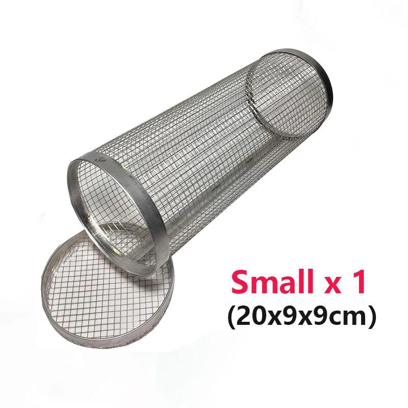 1PC BBQ Cage Rolling Stainless Steel Outdoor Grilling Basket Grill AliExpress