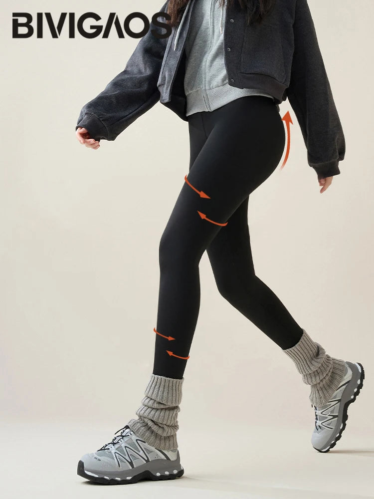 BIVIGAOS New Autumn Winter Rabbit Fleece Sharkskin Leggings Women AliExpress