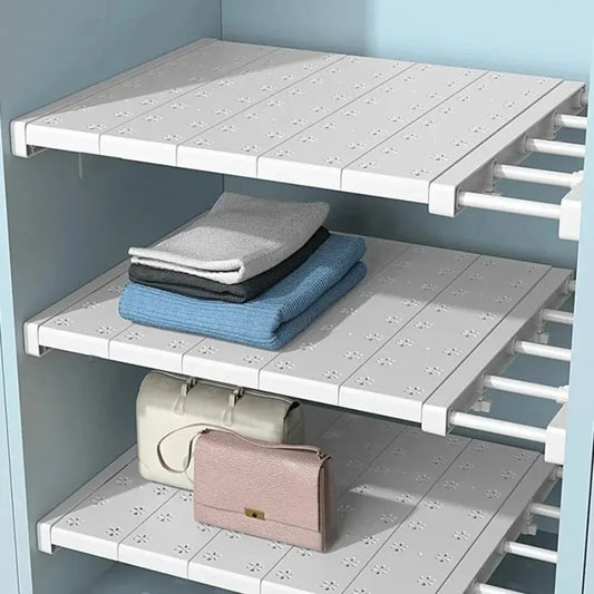 Space-Saving Shelf Rack – Double Your Closet Space in Seconds!