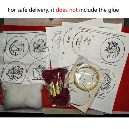 Cozy Christmas Embroidery Kit – Handmade Charm for Your Tree!