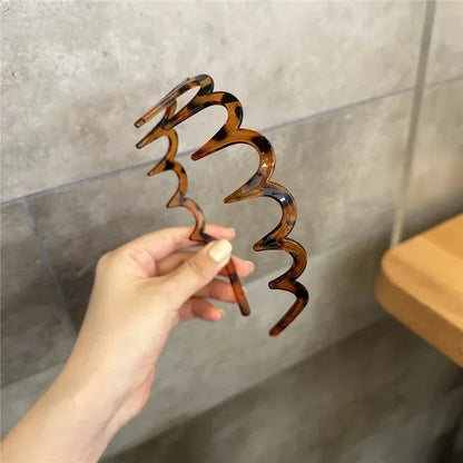 Fashion Wave Headbands for Women Solid Color Toothed Non-slip Hair Bands Girl Face Wash Sports Hairbands Hair Accessories WE YOU Store