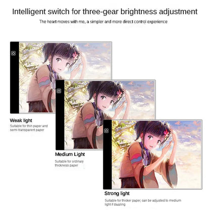 A3/A4/A5 3-Level Dimming Led Drawing Copy Pad Board Children's Toy AliExpress