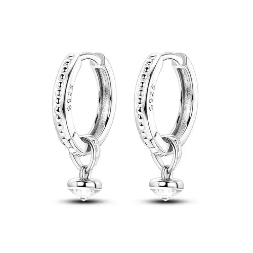 Hot 925 Sterling Silver Geometric Minimalist Series Drop Earrings For