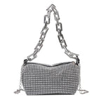 Allover Rhinestone Bucket Bag, Glitter Chain Prom Purse, Women's Mini Crossbody Bag (6.3*3.54) Inch Stone's Store