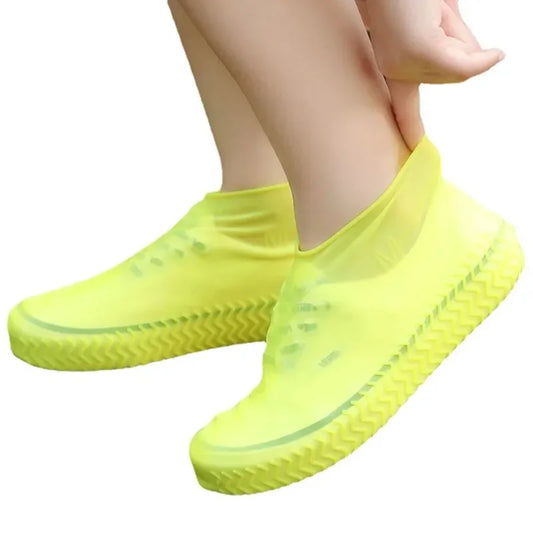 1Pair Reusable Waterproof Rain Shoe Covers Silicone Outdoor Rain Boot Overshoes Walking Shoes Protectors Shoes Cover