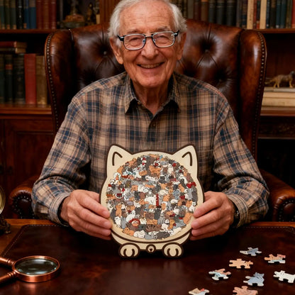 SereniCat™ 135-Piece Wood Puzzle 😺🌈