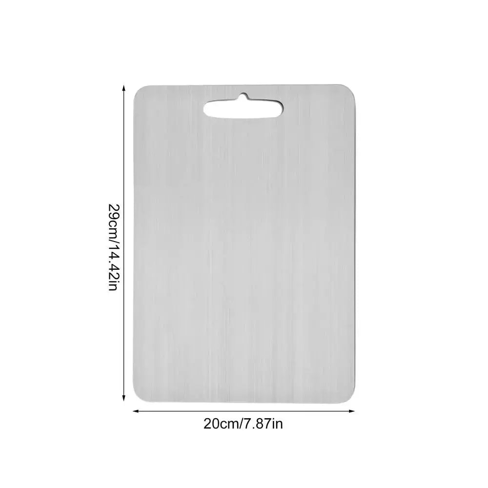 Camping Cutting Board Double-Sided Titanium Kitchen Chopping Board Kitchen Stainless Steel Cutting Board for Kitchen, Heavy Duty Yolo Waku Store