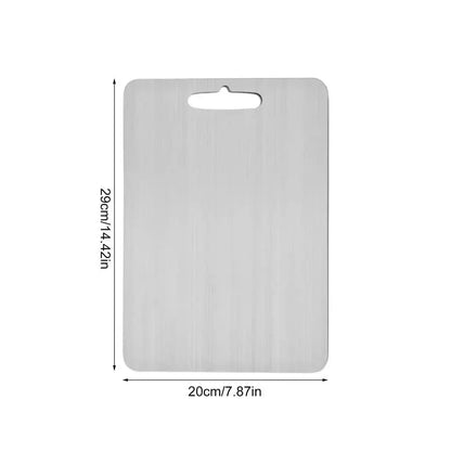 Camping Cutting Board Double-Sided Titanium Kitchen Chopping Board Kitchen Stainless Steel Cutting Board for Kitchen, Heavy Duty Yolo Waku Store