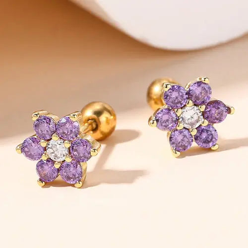 Women's Delicate Acupuncture Points Weight Loss Earrings Cubic