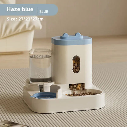 Automatic Feeder Cat Dog Food Bowl With Water Fountain Pet Large Capacity Raised Stand Dish Bowl For Cat Drinker Accessories AliFree Day Store