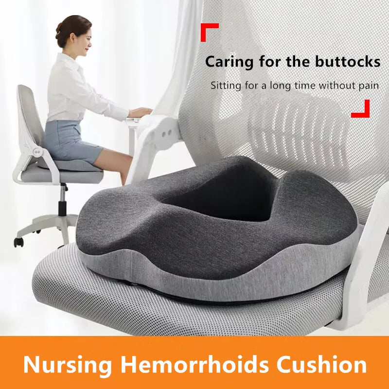 Hemorrhoid Mat Health Care Seat Cushion Sciatica Tailbone Bed Sores Donuts Shape Sitting Pain Relief Travel Office Memory Foam A Magical Treasure House Store
