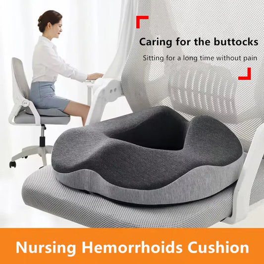 Hemorrhoid Mat Health Care Seat Cushion Sciatica Tailbone Bed Sores Donuts Shape Sitting Pain Relief Travel Office Memory Foam A Magical Treasure House Store