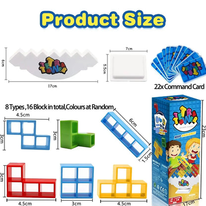 Tetra Tower Balancing Stacking Toys Board Games for Kids & Adults