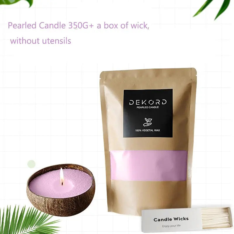 Arena de cera rosa Perlas flotantes para velas materiales de bricolaje Granulado de color
