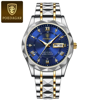 Luxury Business Watch Stylish Waterproof Luminous Timepiece POEDAGAR Official Store