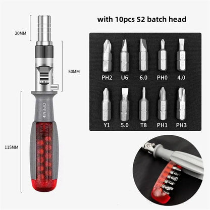 1pc 11 In 1 Ratcheting Multitool Screwdriver Multi-functional Magnetic Screwdriver Professional Angle Screwdriver Repair Tool AE Global Hand Tools Store