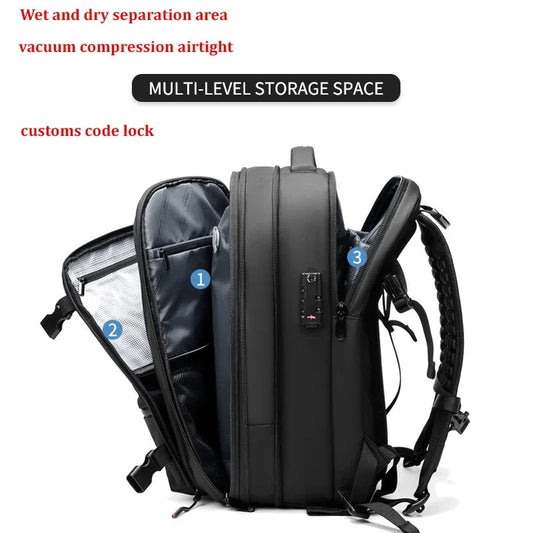 Travel Men 17 inch Laptop Backpack vacuum compression Backpack Business Large Capacity school Backpack expand outdoor backpack Stone's Store