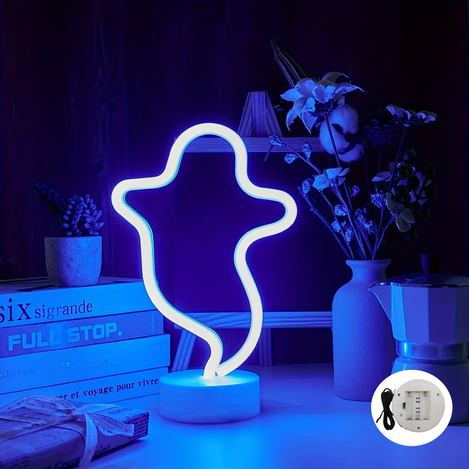 Halloween Led Neon Sign, Party Wall Art Decoration, Horror Atmosphere, Signature Neon Pendant, Room Night Light, USB or Battery Powered (Battery Not Included)