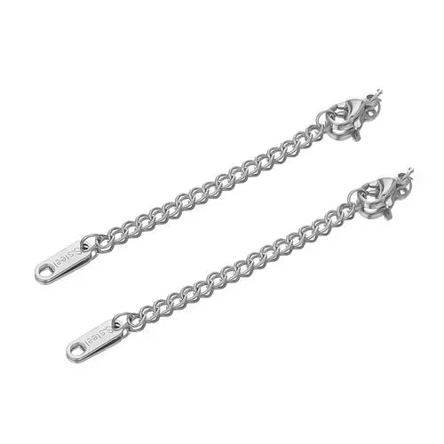 10pcs Gold Stainless Steel Extender Chains with Lobster Clasps for Jewelry Making