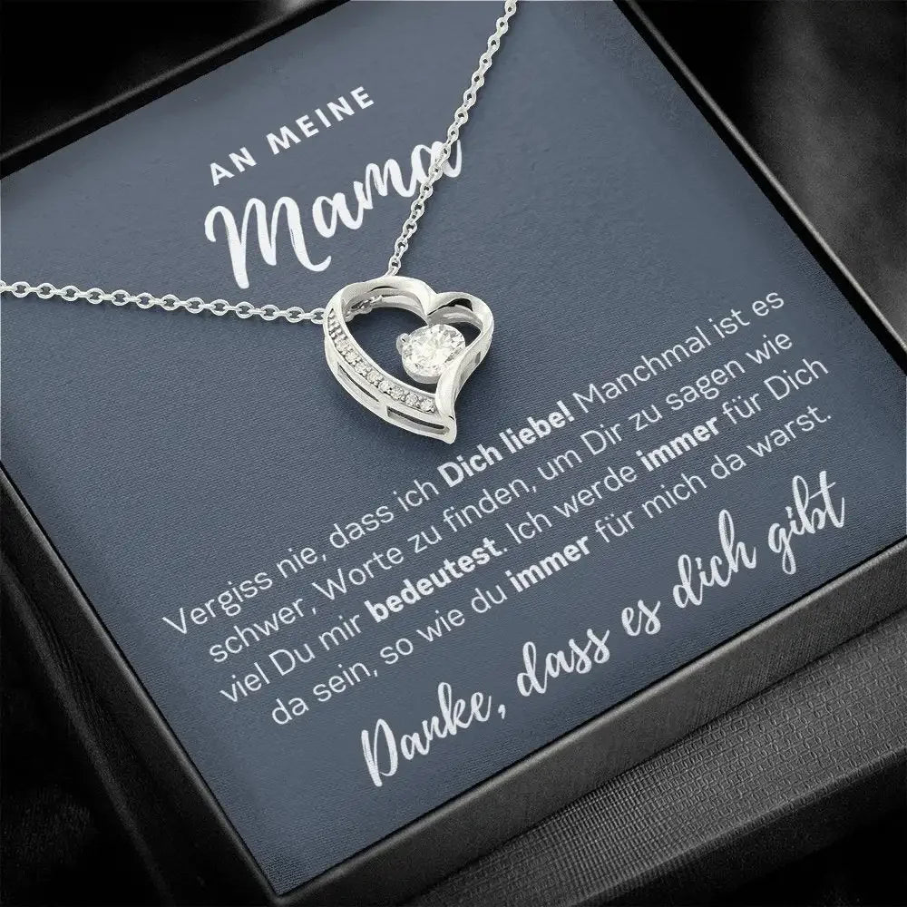 To Mom - No Matter What Happens, - Interlocking Hearts Necklace - From Daughter GiftPalace Store