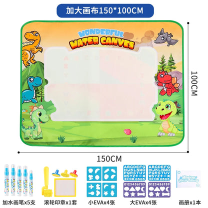 150X100cm Magic Water Canvas Graffiti Drawing Board Repeatedly Doodle Water Painting Carpet  Reusable Drawing Mat Kids Toy Gift