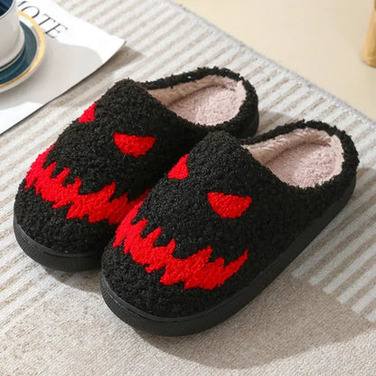Cozy Halloween House Shoes Halloween Style Winter Cotton Slippers with