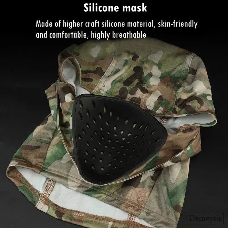 Tactical Balaclava Mask Windproof Silicone Outdoor Headgear